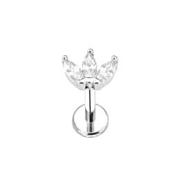 ASTM F136 G23 Titanium Flower Moon Heart Threadless Piercing Leaf Drop Pin Push in Lip Stud Daith Conch Earring 16G 18G 20G