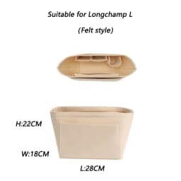 Organizer Insert For Longchamp Large Small Mini Size Totes Bag Felt Storage Bag Purse Insert Handbag Liner Bags Accessories