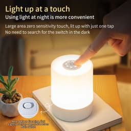LED Table Lamp Remote Control Reading Light Touch Dimmable USB Rechargeable Lamp Three Colors Bedroom Bedside Lamp Night Light