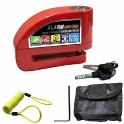 Waterproof Motorcycle Alarm Lock Bike Security Anti-theft Lock Motorbike Mountain Bike Disc Brake Lock + Bag + 1.5m Reminder Rop