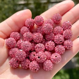 10pcs 6/8/10mm Czech Crystal Rhinestones Pave Disco Ball Clay Beads Round Spacer Beads Charms for DIY Jewelry Making Bracelet