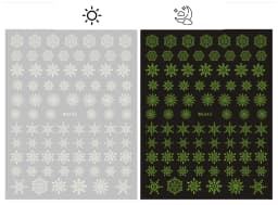 Sliver Bronzing 3D Christmas Nail Art Decoration Sticker Sparkly White Colorful Glitter Geometry Snowflake Winter Slider Foil