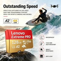 Lenovo Micro SD Card 512GB Class 10 High Speed Memory Card 128GB TF Flash Card U3 V30 Mini SD Card For Cameras Phones Dones