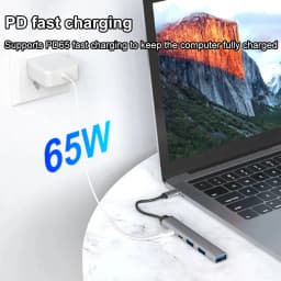 5-in-1 USB 3.0 HUB 5Gbps USB C Docking Station PD 65W Type C to USB HUB USB 3.0 Splitter OTG Adapter For PC Laptop Macbook Pro