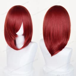 Anime 40cm Medium Basic Synthetic Bang Blond Cosplay Wig Black White Red Pink Green Brown Gold Blue Women Heat Resistant Hair
