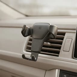 Heavy Duty Gravity Car Phone Mount Air Vent Clip Universal Shockproof Anti Shake Mobile Phone Holder One Hand Quick Pick Place Strong Grip Cradle Stand For Samsung Android Smartphone 360 Rotation Adjustable Easy Installation Secure Fit Car Vent Mount