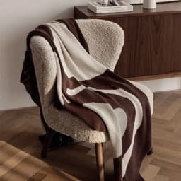 Chocolate Color Knitted Blanket Cream Ivory Knitted Blanket Geometric Throw Modern Sofa Bedding Fashion Home Decorations