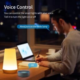 Tuya WiFi Smart Light Bedside Led Night Lights Dimmable Table Lamp RGB Touch Lamp Voice APP Control Google Home Alexa Smartlife