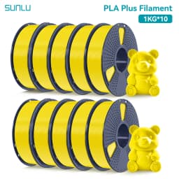 SUNLU 10 Roll PLA Plus/Clear Filament 1.75 Mm +/- 0.02 Mm 1 Kg Spool (2.2 Lbs) Neatly Arranged No Knot Filament Fit Most FDM Pri
