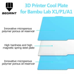 Cool Plate For Bambu Lab P2S Build Plate X1 P1 A1 H2D Spring Steel Double Sided Printing For Anycubic Kobra S1 Kobra 3 Kobra X/4