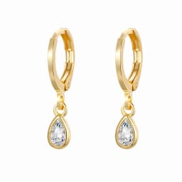 CRMYA Silver Gold Filled Dangle Earrings For Women CZ Zircon Long Water Drop Earring Men Jewelry Circle Ear Ring Wholesale