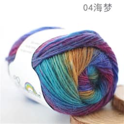 100% Wool Yarn Rainbow Color for Hand Knitting Crochet Plush Thickness Lanas Thread DIY Soft Scarf Shawl Sweater
