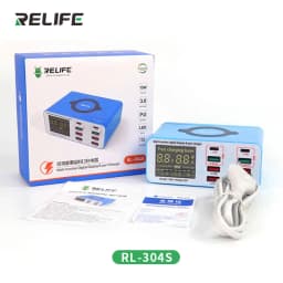RELIFE RL-304P RL-304N RL-304S Smart 6 Port USB Digital Display Lightning Charger For IPhone Samsung Huawei MI Vivo Opop Flat
