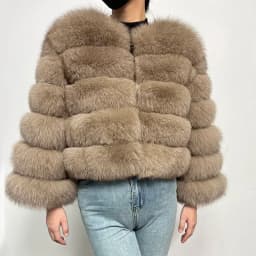 2026 Real Fox Fur Coat Women Winter Warm Luxury Natural Raccoon Fur Jacket Detachable Sleeves Female Vest Furry Coats