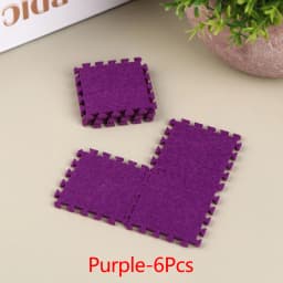 6Pcs 1:12 Dollhouse Miniature Seamed Rug Carpet Multicolor Mat Carpet House Living Room Furniture Living Scene Decor Toy