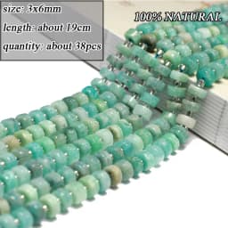 Wholesale Natural Amazonite Various Shape Stone Beads Round Faceted Rondelle Square Irregular for Jewelry Making Diy Bracelet