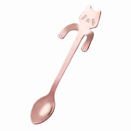 Creative Stainless Steel Cat Coffee Spoons Hanging Ear Teaspoon Short Handle Dessert Ice Cream Spoon Tableware Kitchen Gadgets