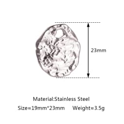 3pcs Stainless Steel Irregular Geometry Heart Charms For Jewelry Embossed Gold Color Plated DIY Earring Necklace Making Supplies