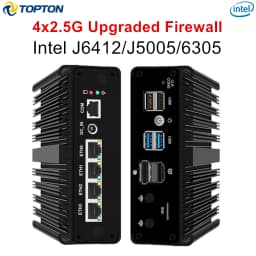 Intel N150 Firewall Upgraded Version Intel Celeron N5105 J6412 7305 Fanless Mini PC 4x2.5G Solid Mini Computer PfSense OPNsense