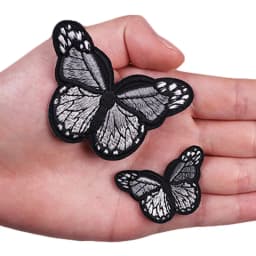 2PCS 21Color Butterfly Embroidered Patch Badges Iron On Patches For Clothing Thermoadhesive Patches On Clothes Sewing Appliques