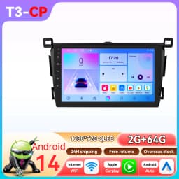 Hizpo 8Core Android 14 Intelligent Car Radio For Toyota RAV4 Rav 4 2013-2018 CarPlay GPS DSP 4G BT5.4 By Qualcomm Snapdragon6115