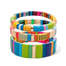 BEUTIFOR 2026 Green Yellow Blue Colroful Beaded Bangle For Women Handmade Elastic Beads Bracelets Sets