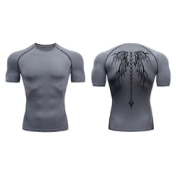 Graphic Compression Shirts for Men Short Sleeve Rash Guard Gym Workout Tshirt Tees Athletic Quick Dry Baselayer Undershirts Tops