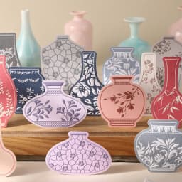 Journal GO 20pcs Creative Embossed 3D Flower Bottle Stickers for Collage Junk Journal Scrapbook Card Craft Handmade Materials