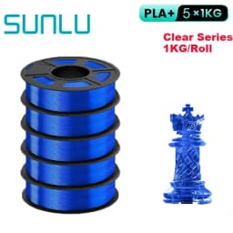 SUNLU 5KG PLA Plus/Clear/AntiString Filament 1.75mm 1kg Spool (2.2lbs) Neatly Wound Filament Fit Most FDM Printer