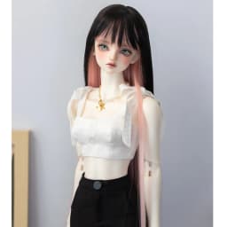 New Style 1/3 1/4 1/6 1/8 High Temperature Wire Striaght BJD Wig For Doll Hair Wig Two Colors