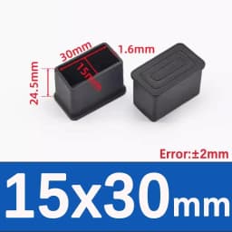 Black Square Chair Leg Caps PVC Non-slip Table Foot Dust Cover Socks Floor Protector Pads Pipe Plugs