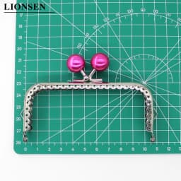 1PCS Super Lovely 10.5CM Silver Lace Pearl Bead Head Metal Purse frame Kiss Clasp DIY Bag Accessory