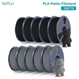 SUNLU 10Roll PLA Matte Filament 1.75mm 1kg Spool (2.2lbs) Smooth Matte Finish Neatly Wound Filament Fit Most FDM Printer