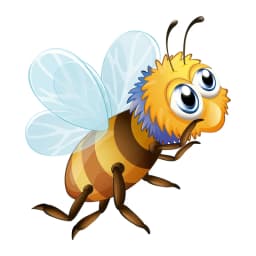 S50412# Various Sizes/Colors Personality PVC Decal A Bee Flying Waterproof Car Sticker on Motorcycle Laptop Decorative