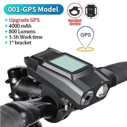 Bike Headlight GPS Speedometer Horn 3 in 1 Multifunctional Rechargeable Bicycle Front Lamp Cycling Computer MTB Bike Accessories