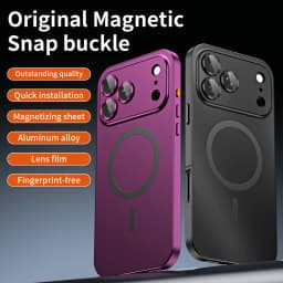 Fashion Metal Frame Phone Case For iPhone Air 13 14 15 16 17 18 Pro Max Plus Aluminum PC Back Panel Cover For Apple 18 Promax