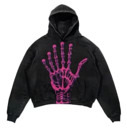 Retro hooded sweatshirt skull print flame Y2K retro hooded pullover jacket street style goth casual fashion men's Harajuku top