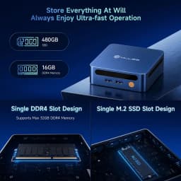 MLLSE M4 Pro Mini PC Intel Core I7-8665U Processor DDR4 16GB RAM 480GB SSD WiFi 5 BT 4.2 Win11 Mini Desktop Computer