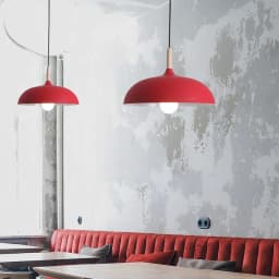 American Retro Red Pendant Lamp Led E27 Industrial Style Lighting Hot Pot Barbecue Modern Iron Art Restaurant Decor Lighting