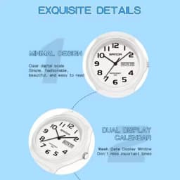 SANDA 9072 Personalized Casual Simple Waterproof Night Light Date Silicone Strap Youth Quartz Watch Men's and Women's Gifts