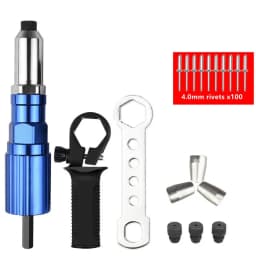 New Electric Rivet Gun Adapter 2.4mm-4.8mm Rivet Nut Gun Drill Adapter Cordless Riveting Tool Insert Nut Pull Rivet Insert Tool
