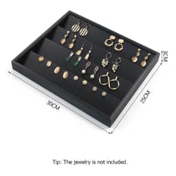 PU Leather Jewelry Display Tray for Drawer Counter Top Pendant Earrings Necklace Ring Organizer Bracelet Holder Storage Showcase