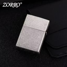 Zorro Kerosenes Windproof Lighter 3D Ancient Silver Cross Stamp Retro Grinding Wheel Design for Wholesale