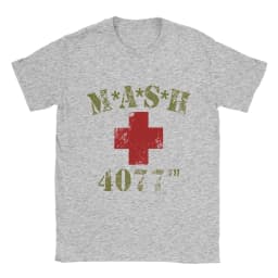 Novelty MASH 4077 T-Shirts for Men Crewneck 100% Cotton T Shirt Short Sleeve Tee Shirt Gift Idea Clothing