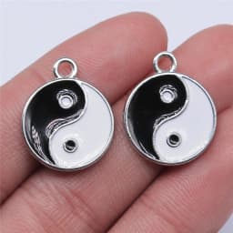 10pcs Enamel Kung Fu Tai Chi Charms Pendants For Necklaces Earrings DIY Making Yin Yang Charms Handmade Jewelry Findings
