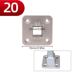 1Pcs Square Tube Connection Piece Aluminum Alloy Elbow Three-way Square Pipe Fixed Joint Storage Rack Rack