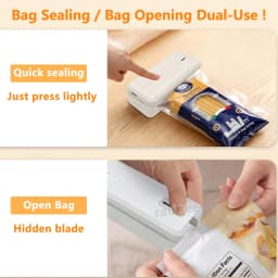 Plastic Bag Sealer Mini Heat Bag Sealing Machine Rechargeable Handheld Plastic Storage Package Sealer Clip Bag Food Heat Sealer