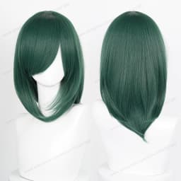 Anime 40cm Medium Basic Synthetic Bang Blond Cosplay Wig Black White Red Pink Green Brown Gold Blue Women Heat Resistant Hair