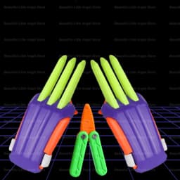 New 3D Mini Butterfly Knife Printing Gravity Knife Cub Jumping Small Radish Knife Mini Model Pendant Push Card Decompression Toy