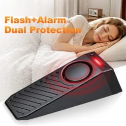Awapow Door Stopper Security Alarm Rechargeable 130dB Loud Home Wedge Shaped Stopper Travel Mini Anti-theft Wedge Shaped